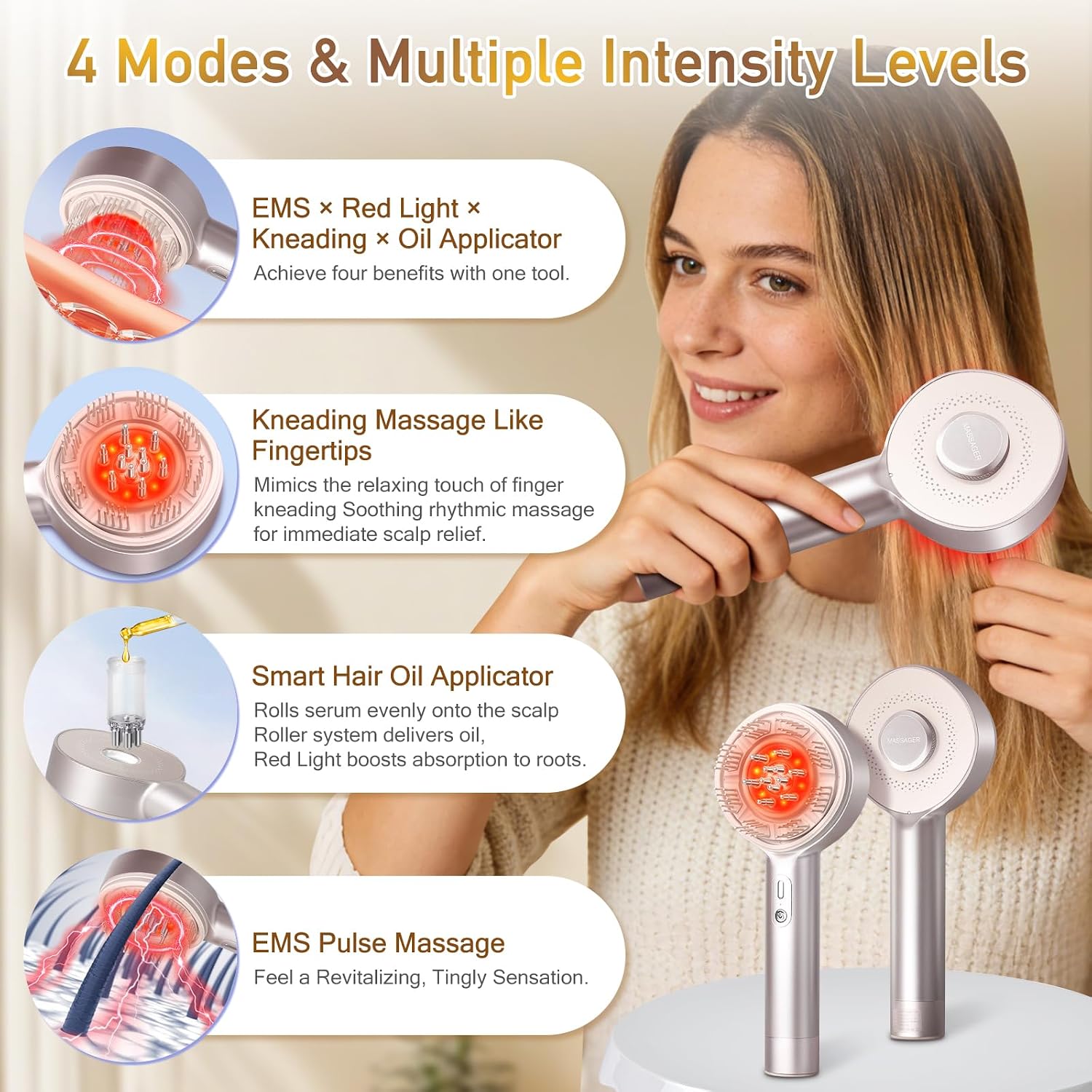 Red Light Scalp Massager Comb  - Scalp Massager Electric recension och pris