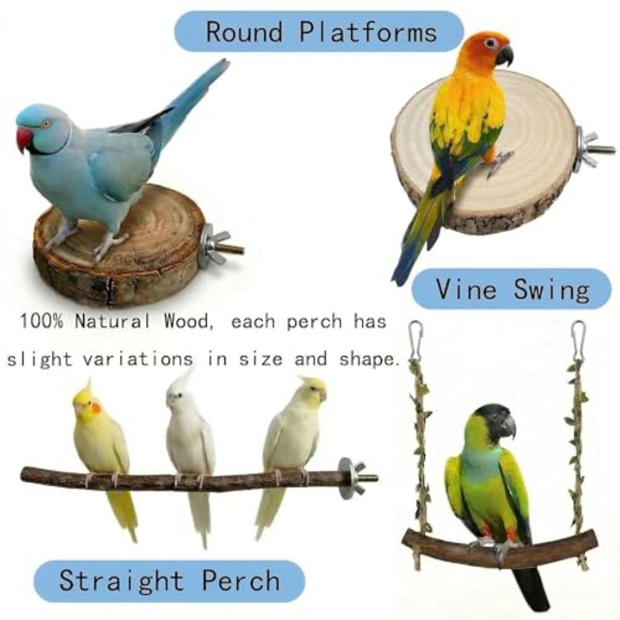 8PCS natural wood bird perches - Health & Wellness Quotes Inspirational recension och pris